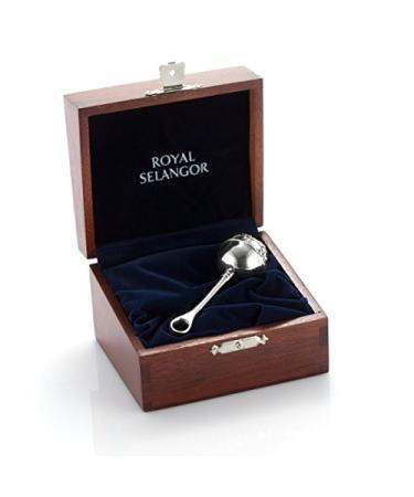 Royal Selangor Hand Finished Teddy Bears' Picnic Collection Pewter Baby Rattle in Wooden Gift Box