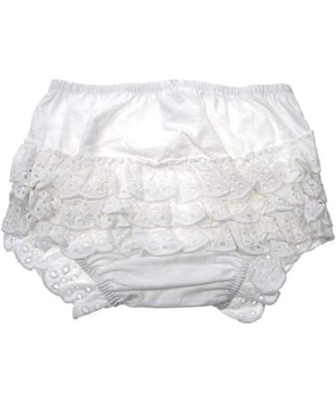 Primeone Soft Touch Cotton Frilly Pants Frill Back Knickers Nappy Cover White- Available in 0-6, 6-12, 12-18 Months - Buy Online on GoSupps.com
