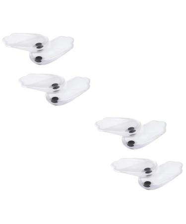 Mobestech 4 Pairs Medial Lateral Heel Pads Insoles Silicone Arch Support Pronation Supination Corrective Shoe Pads Silicone Mat Shoe Insert Lateral Heel Insert Orthopedic Heel Pads Heel Cups