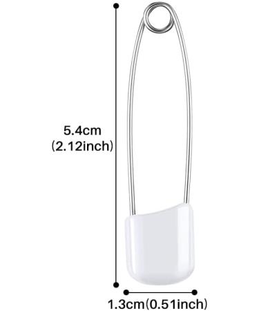50 PCS Diaper Pins with Locking Closures - Stainless Steel Nappy Pins - 2.2 Inch Plastic Head - Cloth Diaper Safety Pins - A1AQBZ - Buy Online on GoSupps.com