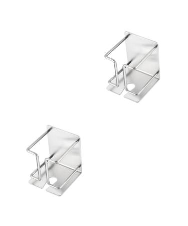 Beaupretty 2st razor hanger razor wall holder Electrician shaver holder made of metal stainless steel inoxlm wall bracket for electric shaver holder for electrical razor toothpaste