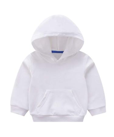 Taigood Boys Hoodie Girls Sweatshirt Spring Winter Warm Top for Kids Baby Hoody and Jumper for 1-7 Yesrs 6-7 Years White