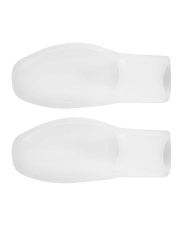 Liyjtk silicone-valgus-toes-separate wrap set protective layer corrector for broken bales separator compression foot care for inflammation white unit size