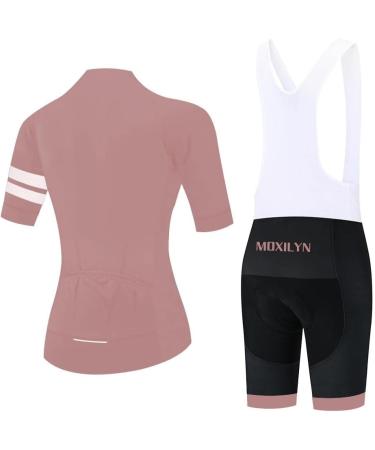 Womens Cycling Jersey Set - Short Sleeve Shirt & 20D Gel Padded Shorts - Breathable Quick-Drying Gear for Outdoor Cycling - Buy Online on GoSupps.com