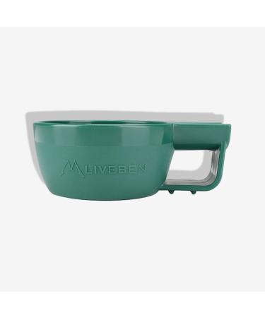 JE COMPRIS Green Ceramic Shaving Bowl - Plastic Storage Shell for Shaving Foam & Soap - Deep Water Tank with Handle - Buy Online on GoSupps.com