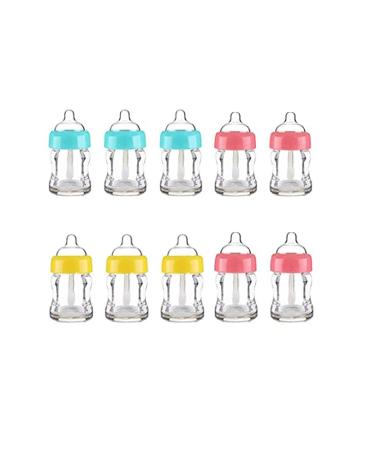 10 Pcs 7ml Lip Gloss Tubes Empty Baby Bottle Shaped Lip Gloss Refillable Cosmetic Containers Lip Gloss Tubes with Wand Empty for Women Girls DIY Cosmetics(Color send by random)