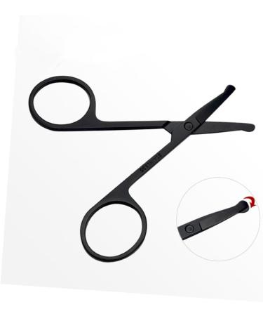 Beaupretty 2 SKE Onion Cutter Fabric Shears & Nasal Hair Scissors for Men - Stainless Steel Nose Hair & Eyebrow Trimmer - Medium Size | 2 Pack Black - Buy Online on GoSupps.com