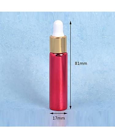 Buy Tianzd 12 Pack 10ml Chrome Red Drip Bottles with Glass Pipette | Essential Oils & Perfume Oil Containers - International Shipping - Buy Online on GoSupps.com