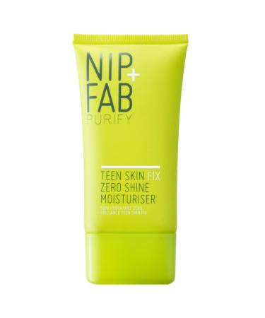 Nip + Fab Teen Skin Fix Zero Shine Face Moisturizer with Niacinamide and Antioxidant Wasabi Extract  Shine Free Mattifying Facial Cream for Oil Control Prevent Breakouts Even Skin Tone  1.35 Ounce