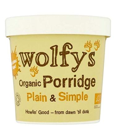 4X Wolfy's Organic Plain & Simple Porridge Pot 60g
