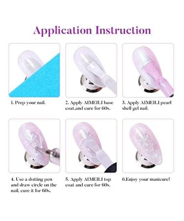 AIMeili Pearl Effect Gel Nail Polish Set - HEMA Free UV Lacquer 6 Colors 8ml | Soak Off Manicure Kit - Buy Online on GoSupps.com
