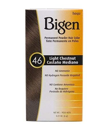 Bigen Permanent Powder Hair Color - 46 Light Chestnut Gray 0.21 Ounce (Pack of 1)