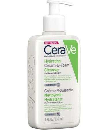 CeraVe DOUBLE Hydrating Cream-to-Foam Cleanser 236ml - Buy Online on GoSupps.com
