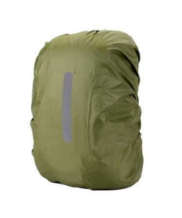 Orga Neat Waterproof Rain Cover for 18-25L Backpack w/Reinforced Rainproof Layer & Reflective Strip & Storage Bag Built-in Anti-Slip Cross Buckle Straps for Cycling Travel Hiking Camping-Army Green