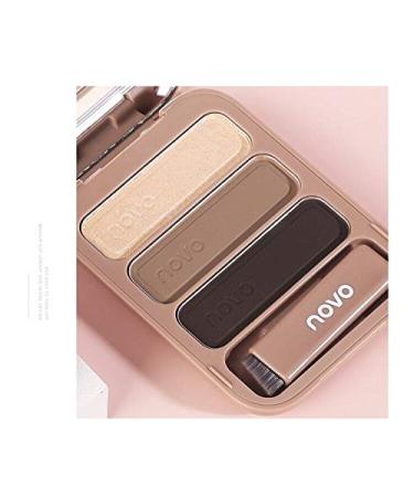 3 Colors Eyebrow Powder Palette Set - Waterproof Long Lasting Easy Application with Brush & Mirror | Gray Brown - Buy Online on GoSupps.com