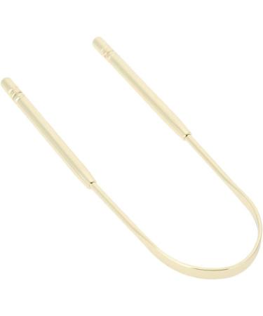 Dykaae Tongue Scraper - Stainless Steel Fresh Breath Cleaner for Adults & Children | Gold Metal Tongue Brush - Buy Online on GoSupps.com