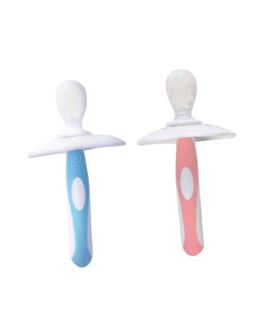 Ipetboom babies first toothbrush baby toothbrush made of silicone baby fingers toothbrush toothing baby toothbrush silicone toothbrush with case oral baby toothbrush child soft fur baby toothbrush 1 piece (1 Pack) blue