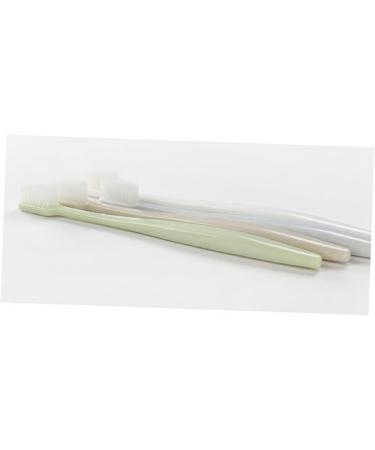 BUIFULSIC 4-Piece Children's Wooden Toothbrush Set - Eco-Friendly Soft Bristles for Gentle Cleaning (Khaki) - Buy Online on GoSupps.com