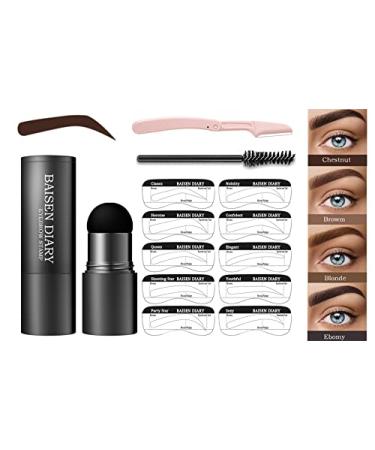 Medium Brown Eyebrow Stamp Template Kit - Waterproof Tint Set for Brides | Chestnut Color Makeup Tool - Buy Online on GoSupps.com