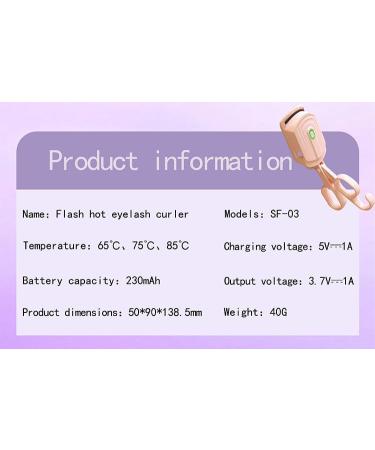 Second-Generation Electric Heating Eyelash Curler - Fast Natural Curling Induction Heating Portable & Rechargeable - Perfect for Long-Lasting Beauty - Buy Online on GoSupps.com