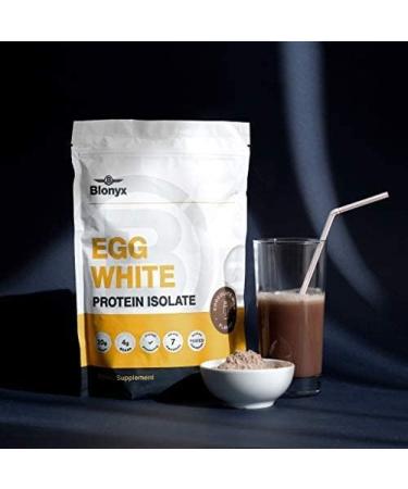 Blonyx Egg White Protein Isolate Powder - Chocolate Milk Flavor 20g Protein per Serving Gluten & Lactose Free Natural Ingredients 740g - Buy Online on GoSupps.com