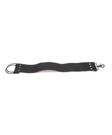 Premium Razor Leather String Strap - Elegant Black with Brass Anchor Hooks for Knife Sharpening - Buy Online on GoSupps.com