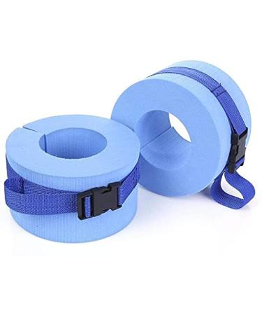 HGUIM Swim Arm Band Set, Foam Swim Aquatic Cuffs,Water Aerobics Float Ring,Swim Float Sleeves Arm Float Armlet,Ankles Arms Belts with Quick Release Buckle for Swim Fitness Training 2pcs