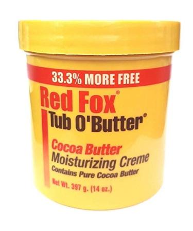 Red Fox Tub O'Butter Cocoa Butter Moisturizing Creme 14 oz (Pack of 3)