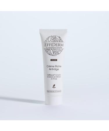 EFFIDERM - Anti-Aging Rich Cream - CellRepulp® Complex Formula - Shea Butter and Sweet Almond Oil - Mature Skin - 50 ml tube made of recycled plastic