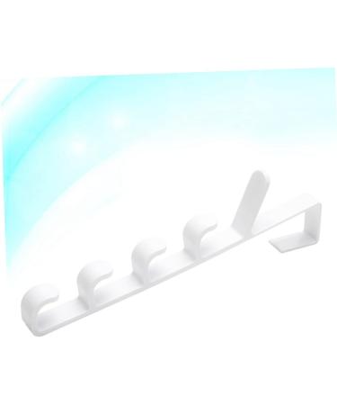 Healeved 3pcs 5 Hooks Door Coat Hangerwhitel Towel Rack Plastic The Hat Holders Hanging Portable Over medium White - Buy Online on GoSupps.com