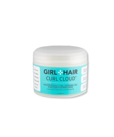 GIRL+HAIR Moisturizing Curl Defining Hair Gel - Soft Hold Styling Gel for Curly Hair - Tea Tree & Castor Oil for Hydration and Hair Growth  Paraben-Free (8 fl oz)