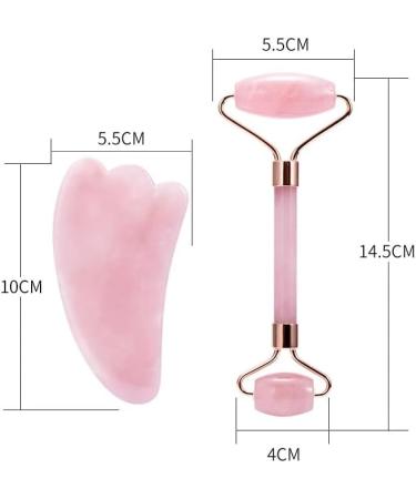 Jade Roller Gua Sha Set Natural Face Roller Skin Care Tools for Puffy Eyes Relief Anti Aging (Bai Jiacui) - Buy Online on GoSupps.com