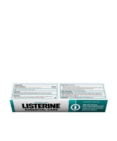 Listerine Essential Care Toothpaste Gel 4.20 oz (Pack of 5) - Oral Care Bundle - Buy Online on GoSupps.com