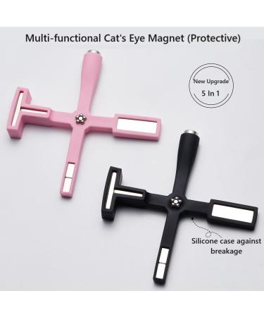 Buy Nail Magnet Set - Multifunctional Cross Cat Eye Tool & Silicone Protective Shell for Stunning Nail Art | Magnetic Nail Design Accessories (Black) - Buy Online on GoSupps.com