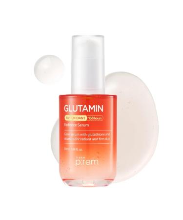 MAKE P:REM Glutamin Antioxidant Radiance Serum, Dark Spot Serum with Glutathione & Vitamins, Korean Skin Care, 1.69 Fl. Oz., 50ml