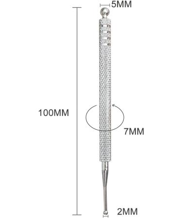 Buy Acupressure Pen - Meridian Pencil Massage Tool | Stainless Steel Acupuncture Stick for Scar Care | 10 cm 2/5 mm Ball - Fast International Shipping - Buy Online on GoSupps.com