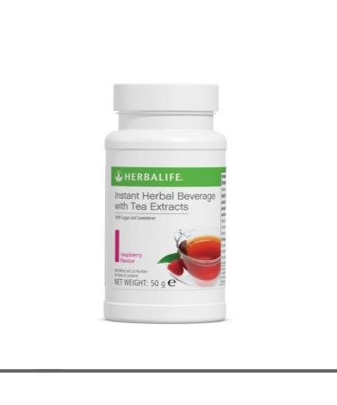 Herbalife Nutrition Herbalife Instant Hot or Cold Caffeinated Herbal Tea with Green and Black Tea Extracts Raspberry Flavor 50g