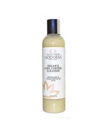 GLIMMER GODDESS Organic Acne Face Wash Cleanser with Salicylic Acid for Acne & Oily Skin 8 oz