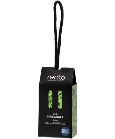Rento Vegetable Oil-Based Sauna Soap 150g with Jute Ribbon (Birch) - Natural & International Shipping - Buy Online on GoSupps.com