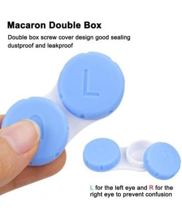 Cozlly Contact Lens Container Set - 2 Piece Travel Case & Cleaner | Portable Blue & Black Lenses Storage - Buy Online on GoSupps.com