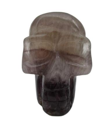 Natural Crystal Rough Big 384g Natural Fluorite Carved Skull Realistic Fengshui Stone Minerals Crystal Christmas Specimens Reiki