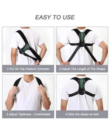 Emenet Posture Corrector Trainer for Women and Men - Adjustable Back Brace for Hunchback Hump Correction and Neck Pain Relief - Size L with Storage Bag - Buy Online on GoSupps.com