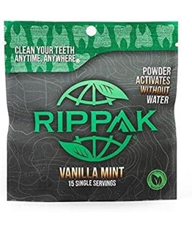 RipPak Vanilla Mint Teeth Cleaning Powder - Organic Single Serving for On-The-Go | Travel-Friendly & Waterless | Made in USA | Ideal for Camping, Work, Military, and Smokers - Buy Online on GoSupps.com
