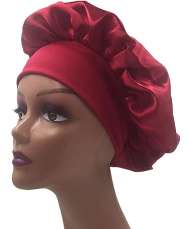 Set of 2 Wide Band Satin Sleep Bonnets for Women - Night Cap Head Cover - Buy Online on GoSupps.com