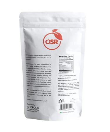 OSR Chef Himalayan Pink Salt 5 lbs Bag - Hand Extracted from the Foothills of the Himalayan Range - Buy Online on GoSupps.com