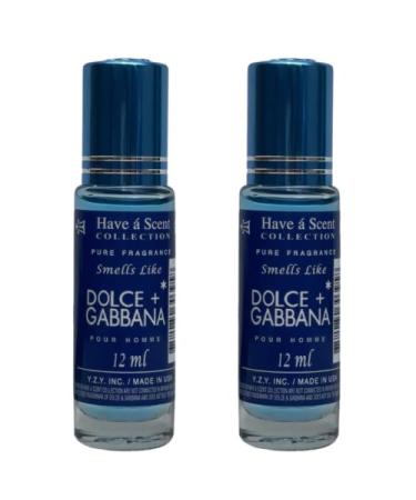 Smell Like Dolce + Gabbana Pour Homme Roll On Oil 12ml Smell Like Dolce + Gabbana Pour Homme 12ml 0.2 Fl Oz (Pack of 2)