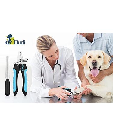 Dudi Dog Nail Clippers and Trimmers with Quick Safety Guard - Grooming Razor Sharp Blades & Nail File for Small Medium Large Breeds (Large & Medium) - Black - Buy Online on GoSupps.com