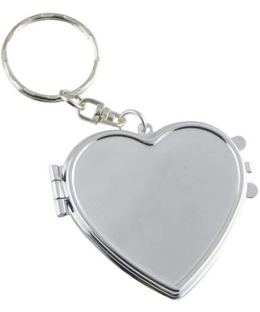 WRITWAA Metal Key Ring Metal Keychain Key Ring Pendant Buckle Key Chain Folding Metal Travel Vintage Vanity Mirror Double Side Compact Mirror - Buy Online on GoSupps.com