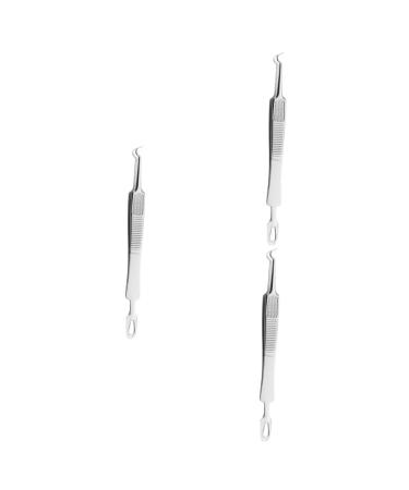 Hemoton 9 Pcs Clip Blackhead Tweezers Stainless Pimple Remover Pimple Extractor Kit Blackheads Extractor Tweezers Kit Blackhead Extractor Pimple Tweezers 1 count (Pack of 1)