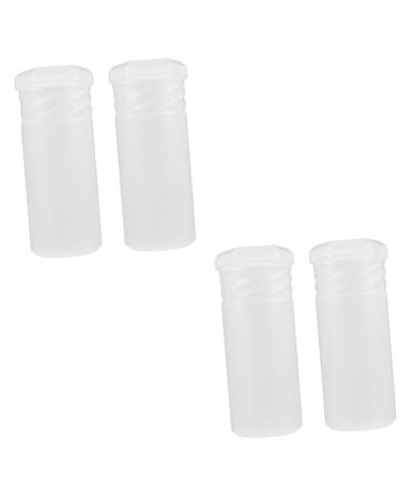 Minkissy 4 pieces brush drum and brush box toothbrush holder travel shaving brush holder Adjustable brush housing men suit suits for men plastic protection box portable man 5.5x5.5cmx2pcs transparentx2stk